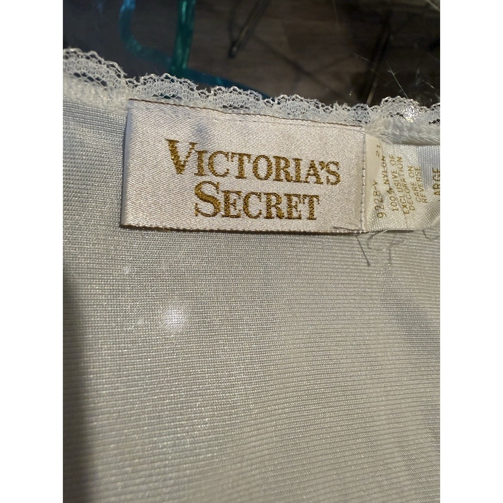 Vintage Victoria's Secret Gold Label Bridal Robe Embellished Slip Gown Ivory - Picture 10 of 16